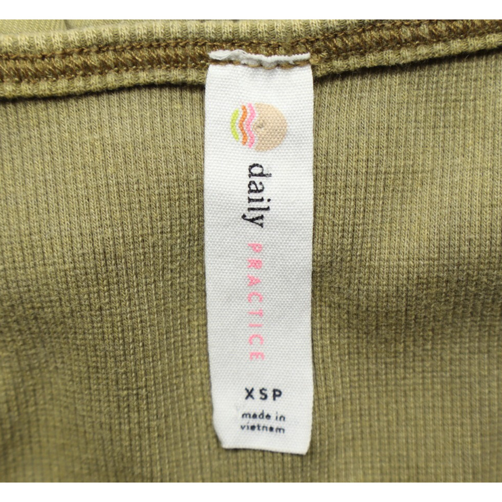 Anthropologie Daily Practice Be Bold Twofer Khaki Cargo Midi Tank Dress Sz XS P - Picture 4 of 5